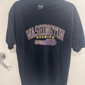 Vintage Black Washington Huskies T-Shirt size Large